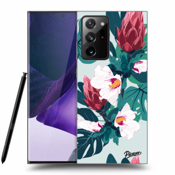 Picasee silikonowe czarne etui na Samsung Galaxy Note 20 Ultra - Rhododendron