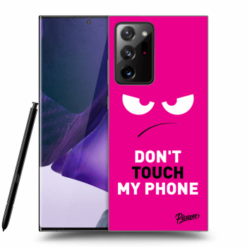 Picasee silikonowe przeźroczyste etui na Samsung Galaxy Note 20 Ultra - Angry Eyes - Pink