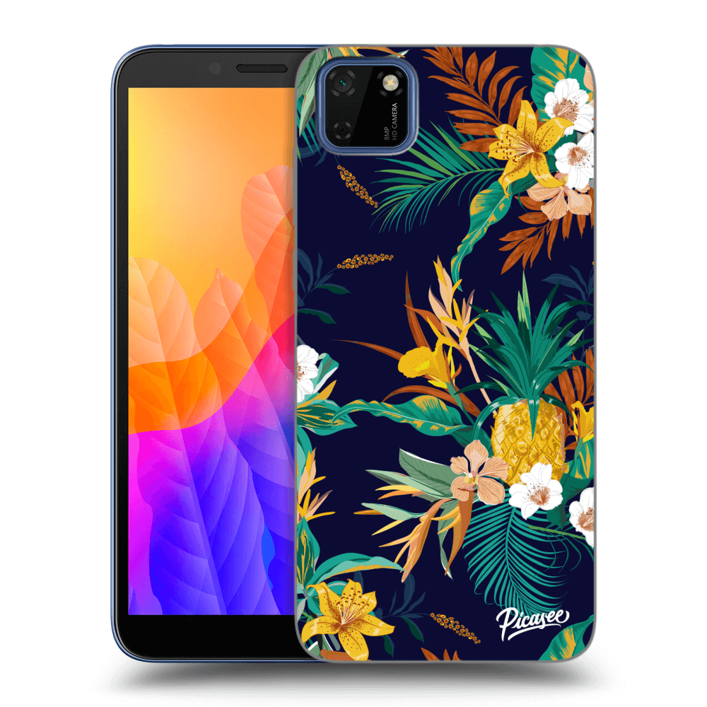 Picasee silikonowe przeźroczyste etui na Huawei Y5P - Pineapple Color