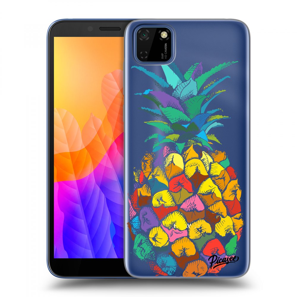 Picasee silikonowe przeźroczyste etui na Huawei Y5P - Pineapple
