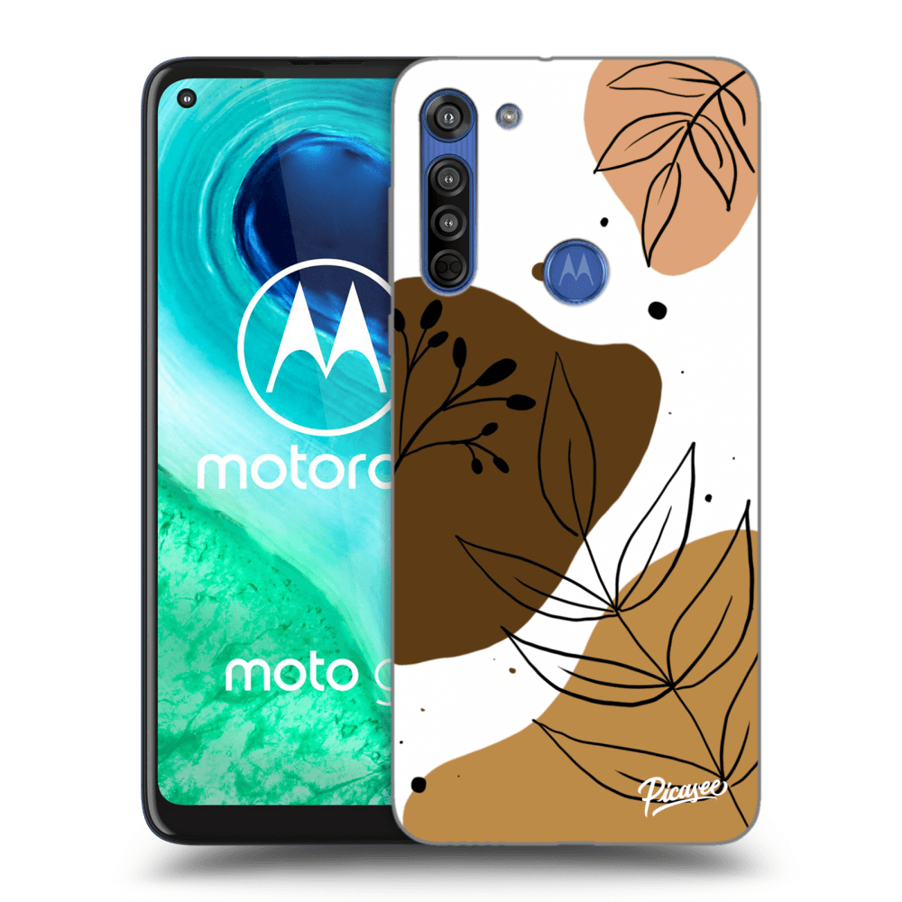 Picasee silikonowe czarne etui na Motorola Moto G8 - Boho style