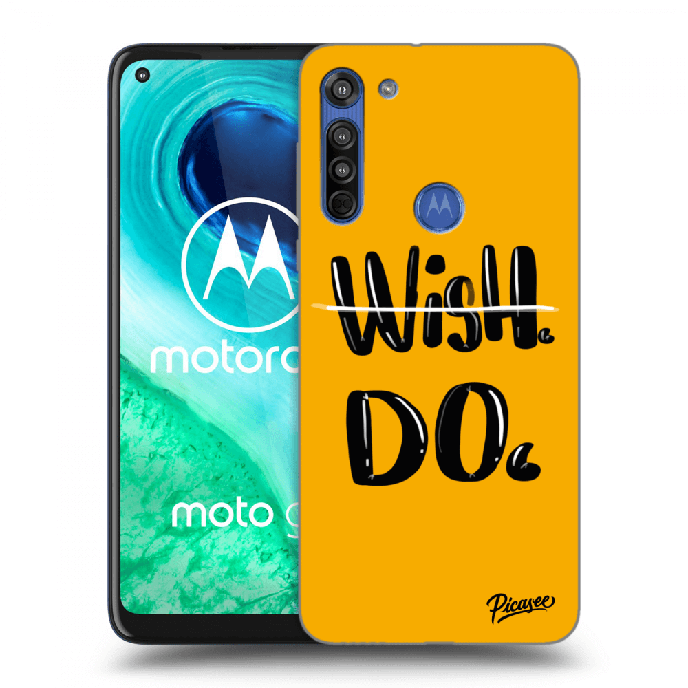 Picasee silikonowe czarne etui na Motorola Moto G8 - Wish Do