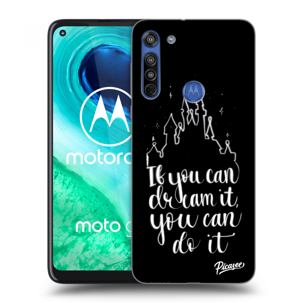 Picasee silikonowe czarne etui na Motorola Moto G8 - Dream