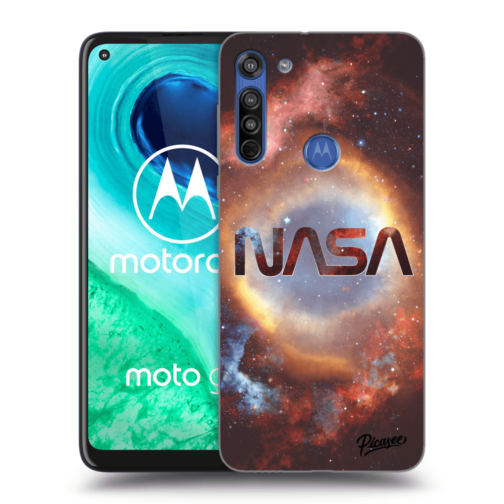 Picasee silikonowe przeźroczyste etui na Motorola Moto G8 - Nebula