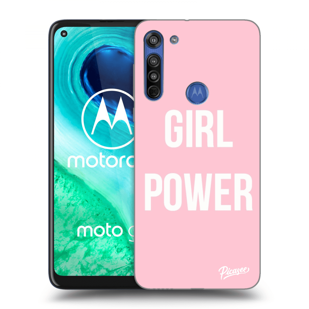 Picasee silikonowe przeźroczyste etui na Motorola Moto G8 - Girl power