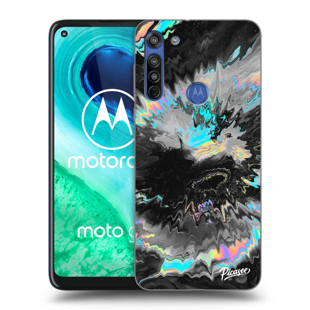 Picasee silikonowe czarne etui na Motorola Moto G8 - Magnetic