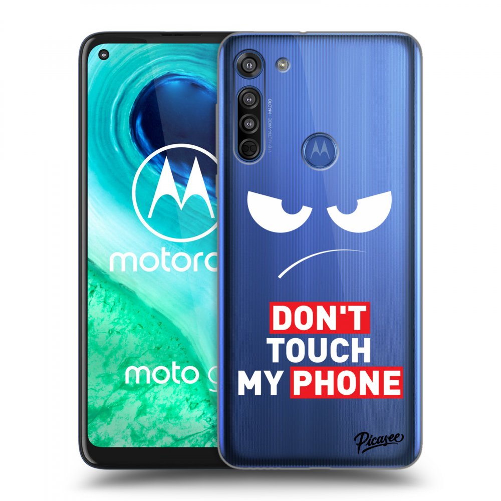 Picasee silikonowe przeźroczyste etui na Motorola Moto G8 - Angry Eyes - Transparent