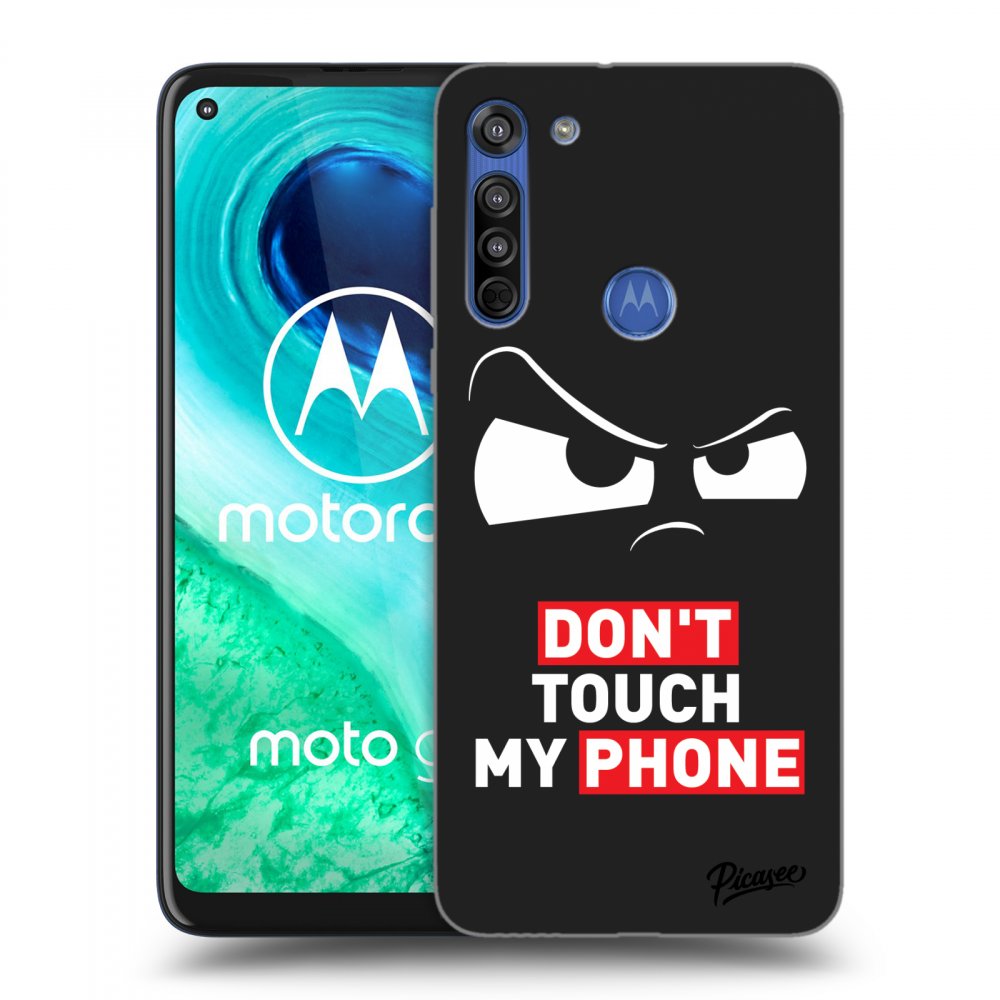 Picasee silikonowe czarne etui na Motorola Moto G8 - Cloudy Eye - Transparent