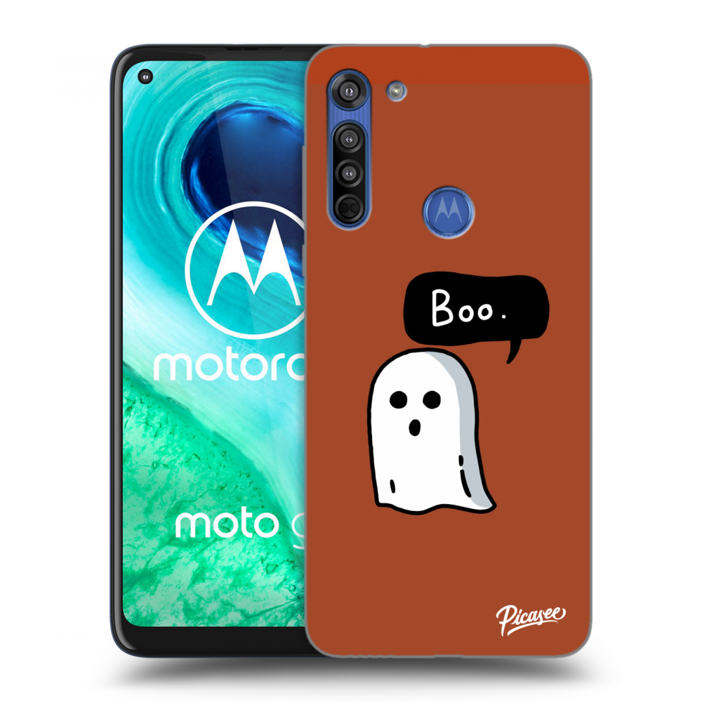 Picasee silikonowe przeźroczyste etui na Motorola Moto G8 - Boo
