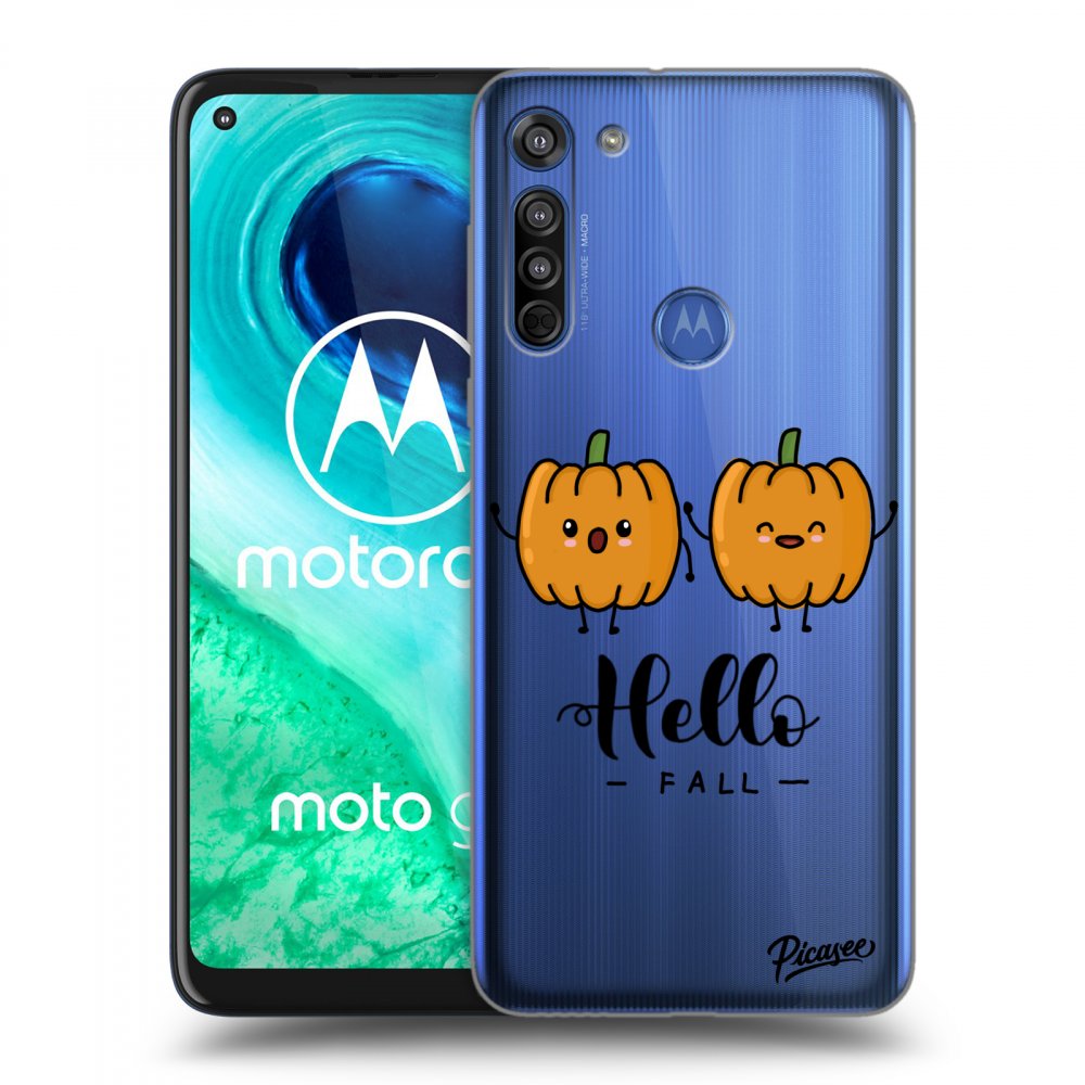Picasee silikonowe przeźroczyste etui na Motorola Moto G8 - Hallo Fall