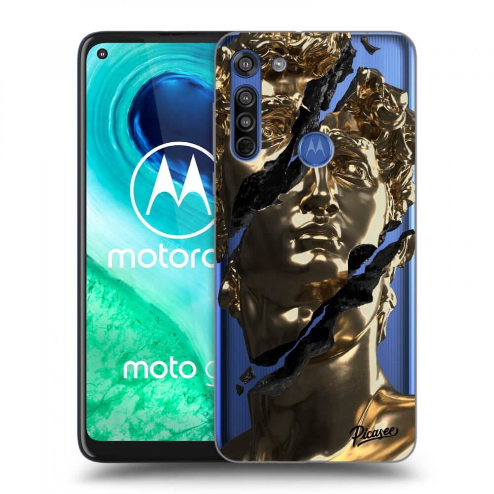 Picasee silikonowe przeźroczyste etui na Motorola Moto G8 - Golder