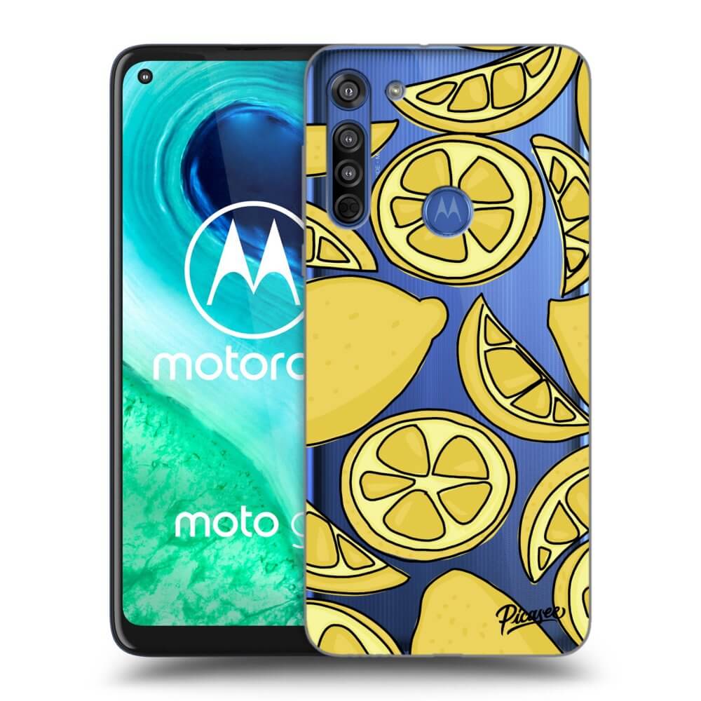 Picasee silikonowe przeźroczyste etui na Motorola Moto G8 - Lemon
