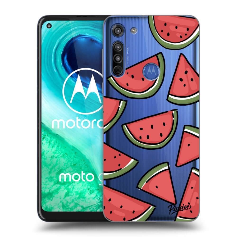 Picasee silikonowe przeźroczyste etui na Motorola Moto G8 - Melone