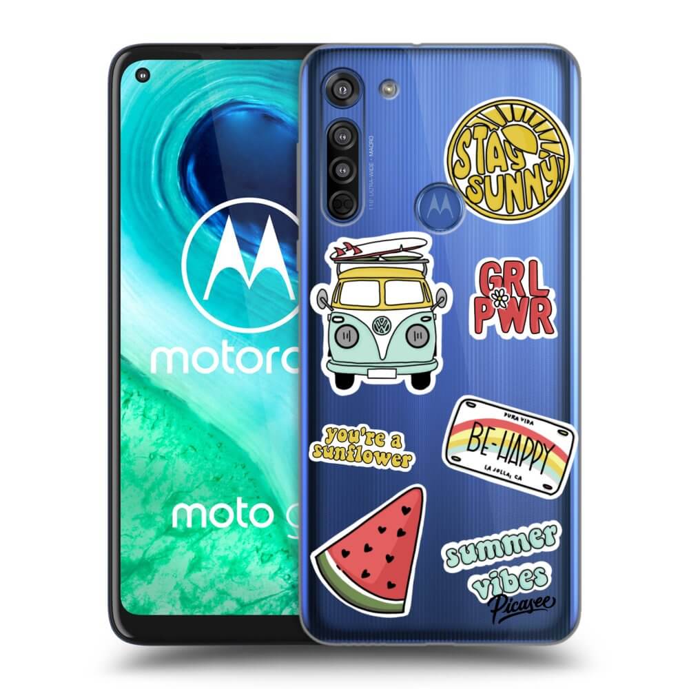 Picasee silikonowe przeźroczyste etui na Motorola Moto G8 - Summer