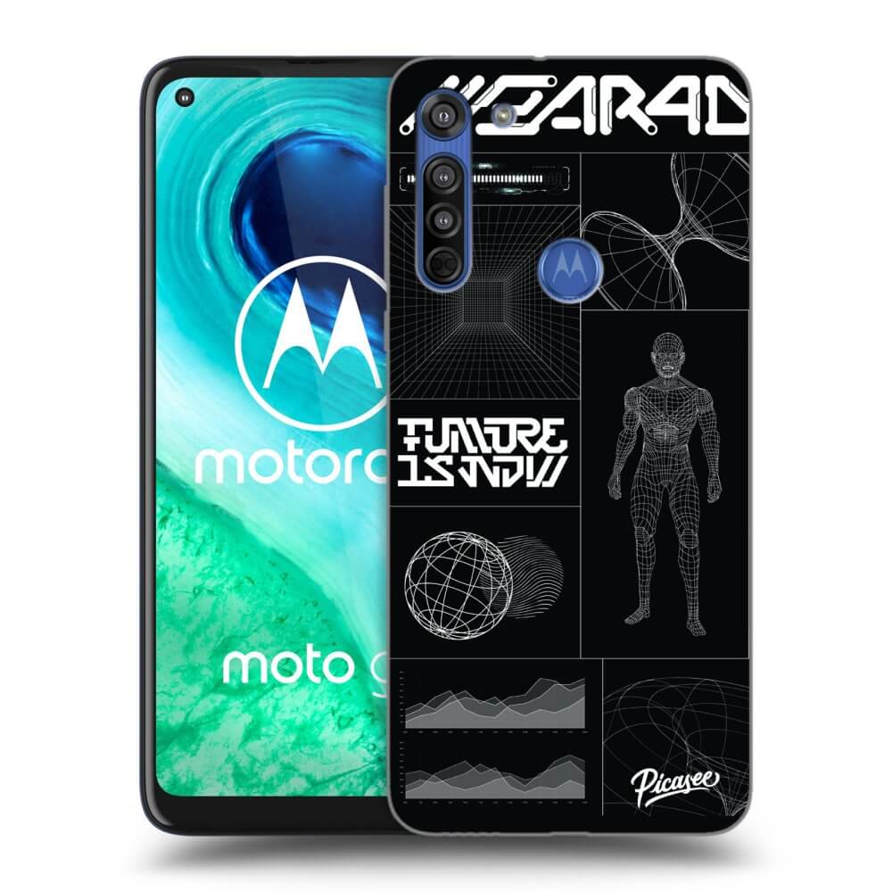 Picasee silikonowe przeźroczyste etui na Motorola Moto G8 - BLACK BODY