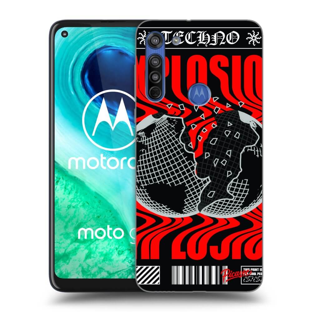 Picasee silikonowe przeźroczyste etui na Motorola Moto G8 - EXPLOSION