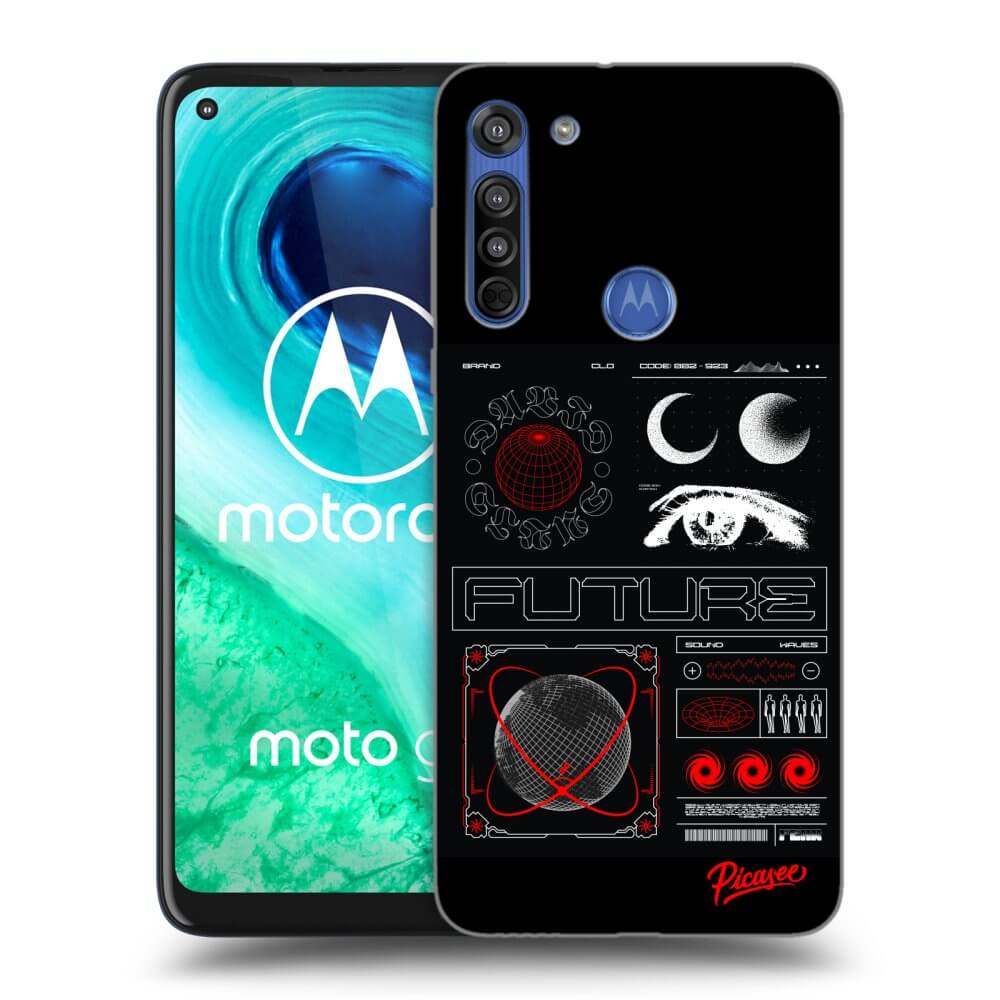 Picasee silikonowe przeźroczyste etui na Motorola Moto G8 - WAVES