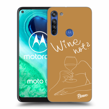 Picasee silikonowe przeźroczyste etui na Motorola Moto G8 - Wine not