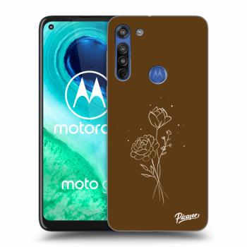 Etui na Motorola Moto G8 - Brown flowers