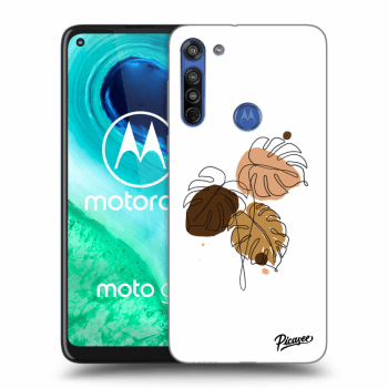 Picasee silikonowe przeźroczyste etui na Motorola Moto G8 - Monstera