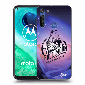 Picasee silikonowe czarne etui na Motorola Moto G8 - Wolf