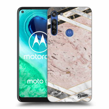 Etui na Motorola Moto G8 - Pink geometry
