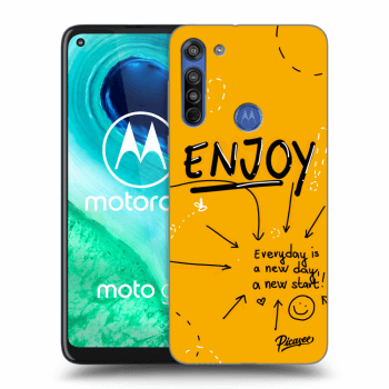 Picasee silikonowe czarne etui na Motorola Moto G8 - Enjoy