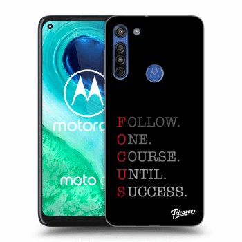 Picasee silikonowe czarne etui na Motorola Moto G8 - Focus