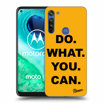 Picasee silikonowe czarne etui na Motorola Moto G8 - Do What You Can