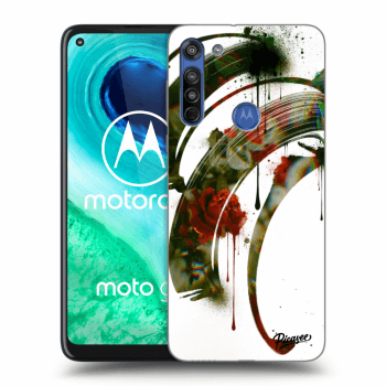 Picasee silikonowe przeźroczyste etui na Motorola Moto G8 - Roses white