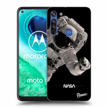 Picasee silikonowe przeźroczyste etui na Motorola Moto G8 - Astronaut Big