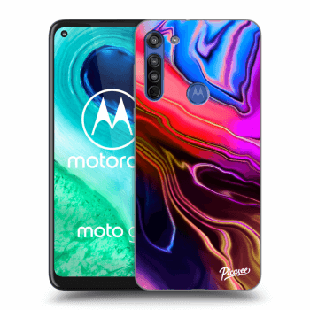 Picasee silikonowe przeźroczyste etui na Motorola Moto G8 - Electric