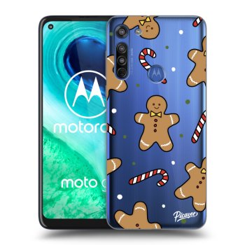 Picasee silikonowe przeźroczyste etui na Motorola Moto G8 - Gingerbread