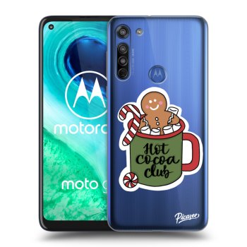 Picasee silikonowe przeźroczyste etui na Motorola Moto G8 - Hot Cocoa Club