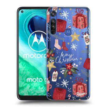 Picasee silikonowe przeźroczyste etui na Motorola Moto G8 - Christmas