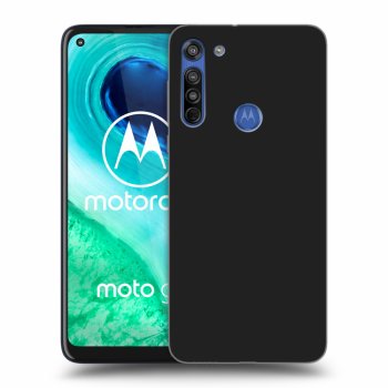 Picasee silikonowe czarne etui na Motorola Moto G8 - Clear