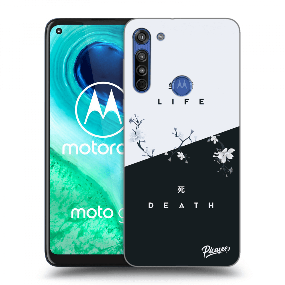 Picasee silikonowe czarne etui na Motorola Moto G8 - Life - Death