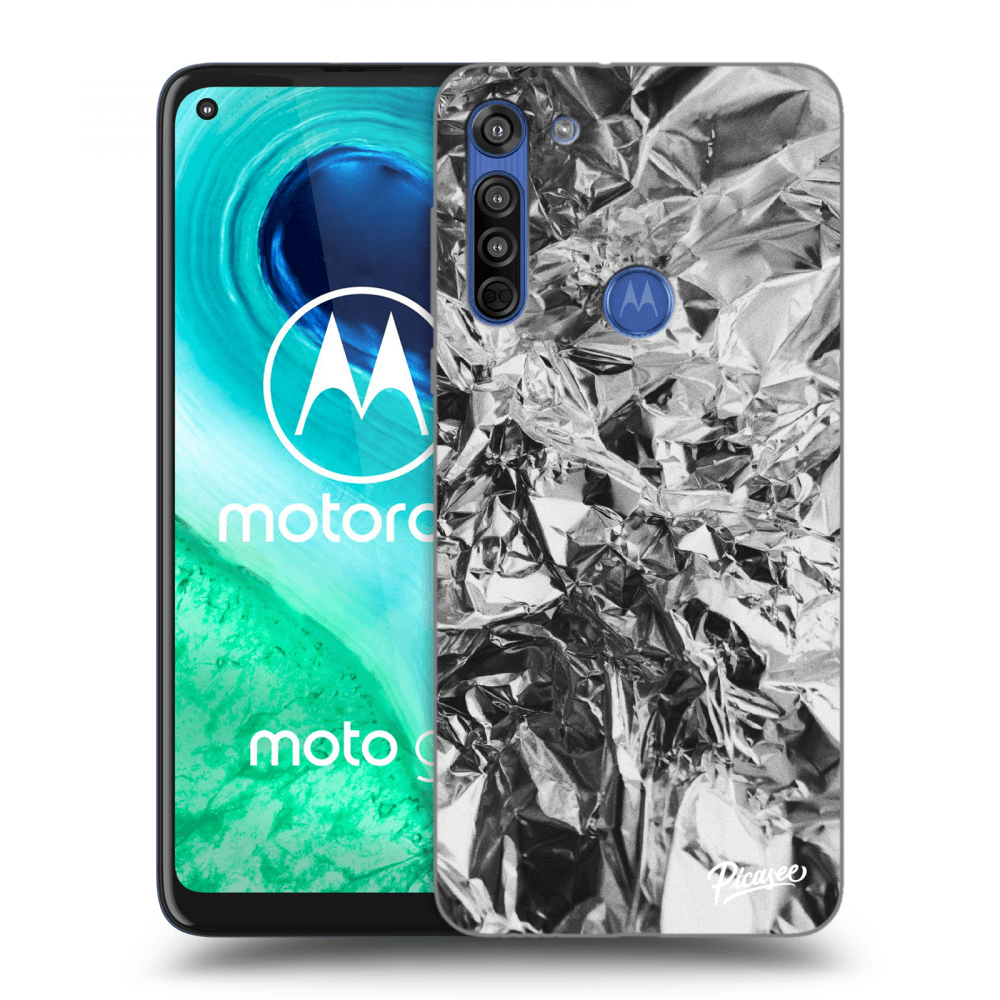 Picasee silikonowe czarne etui na Motorola Moto G8 - Chrome
