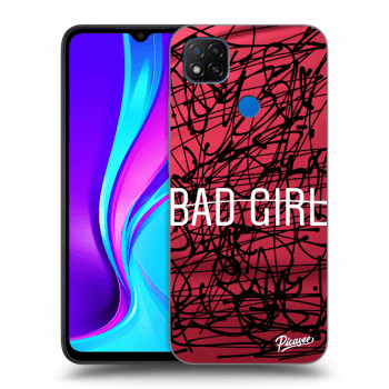 Picasee silikonowe czarne etui na Xiaomi Redmi 9C - Bad girl