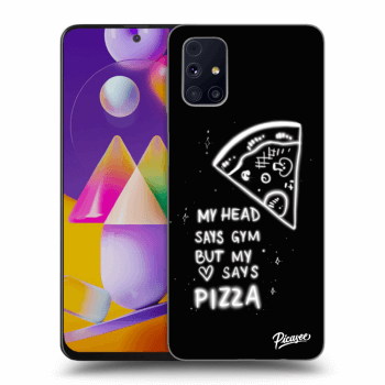Picasee silikonowe czarne etui na Samsung Galaxy M31s - Pizza
