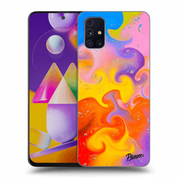 Picasee silikonowe przeźroczyste etui na Samsung Galaxy M31s - Bubbles