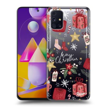Picasee silikonowe przeźroczyste etui na Samsung Galaxy M31s - Christmas