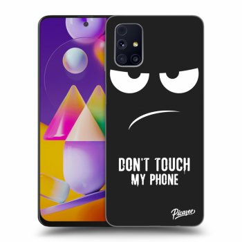 Picasee silikonowe czarne etui na Samsung Galaxy M31s - Don't Touch My Phone
