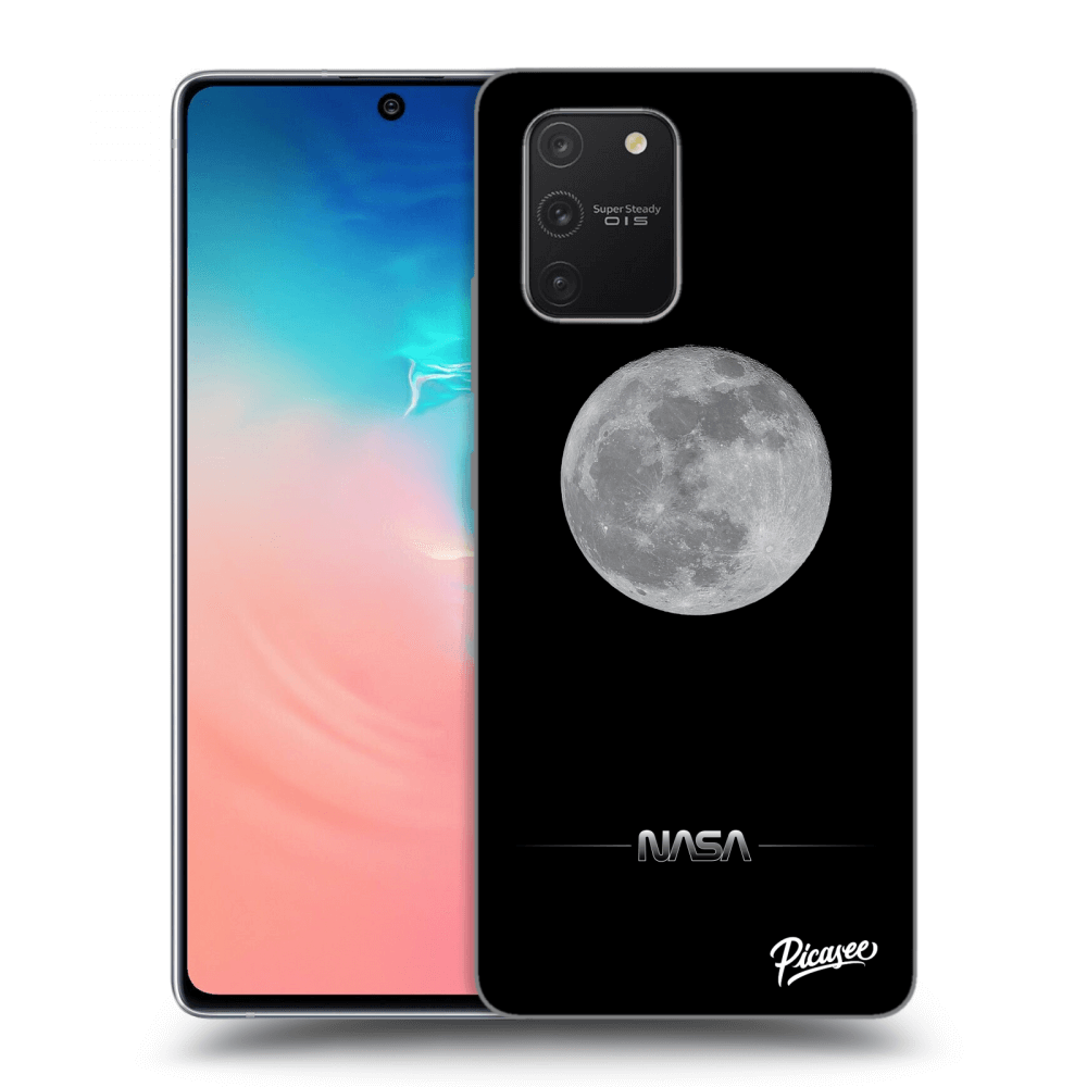 Picasee silikonowe czarne etui na Samsung Galaxy S10 Lite - Moon Minimal