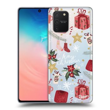 Picasee silikonowe przeźroczyste etui na Samsung Galaxy S10 Lite - Christmas