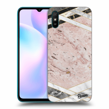 Etui na Xiaomi Redmi 9A - Pink geometry
