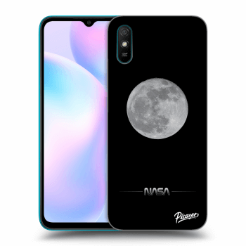 Picasee silikonowe czarne etui na Xiaomi Redmi 9A - Moon Minimal