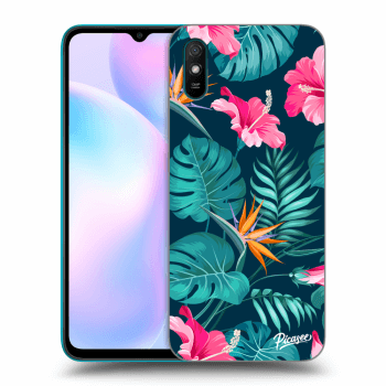 Etui na Xiaomi Redmi 9A - Pink Monstera