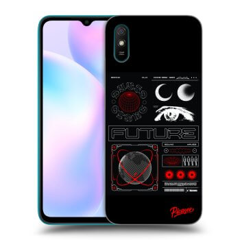 Picasee silikonowe czarne etui na Xiaomi Redmi 9A - WAVES