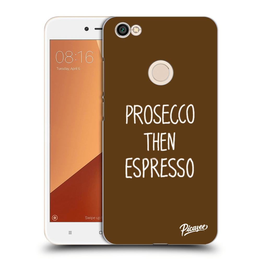 Picasee plastikowe czarne etui do Xiaomi Redmi Note 5A Prime - Prosecco then espresso